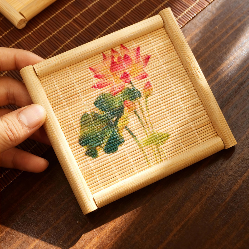 Japanese Tea - Set 5 Alas Cangkir Teh Bambu