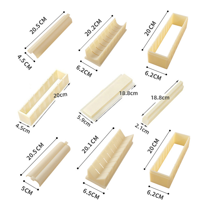 Sushi Making Kit - 3 Buah/Set Alat Pembuat Sushi Berbentuk