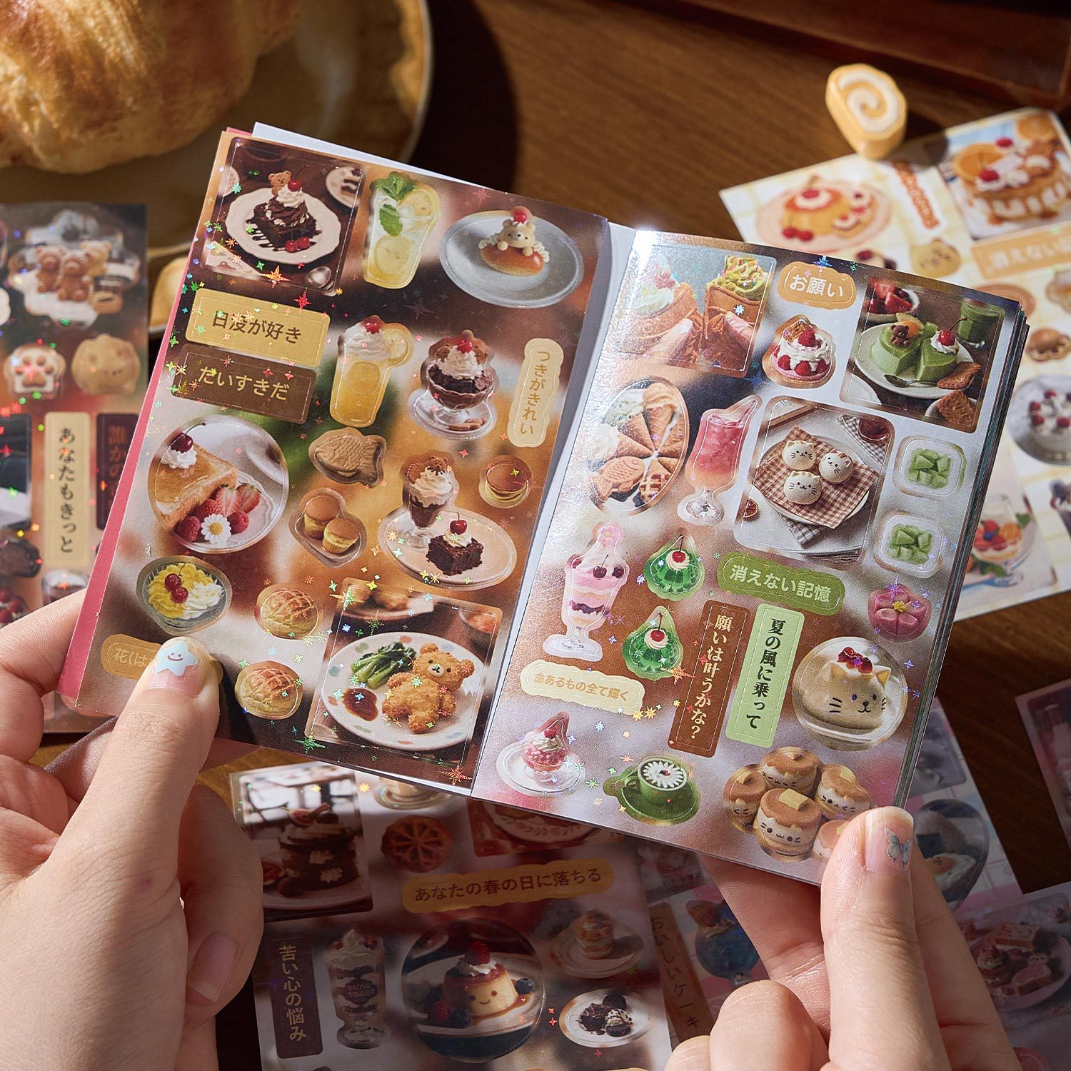 Japanese Snacks - Buku Stiker Membran Potong Bergaya Vintage
