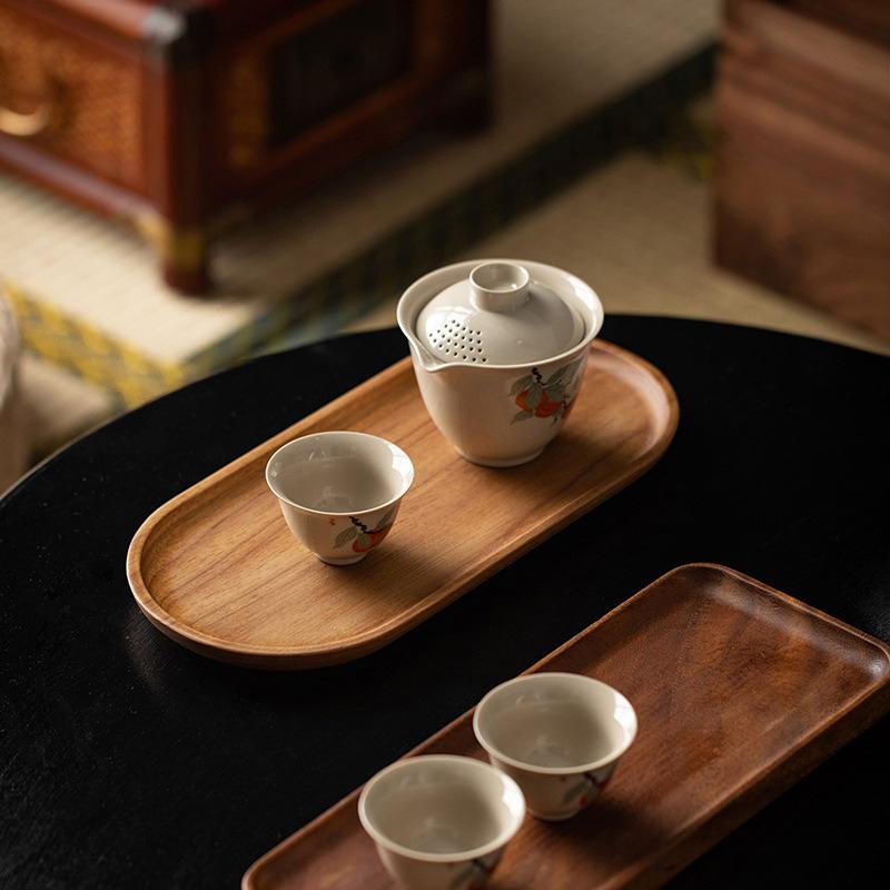 Japanese Snacks - Piring Sajian Kayu Solid 1 Buah