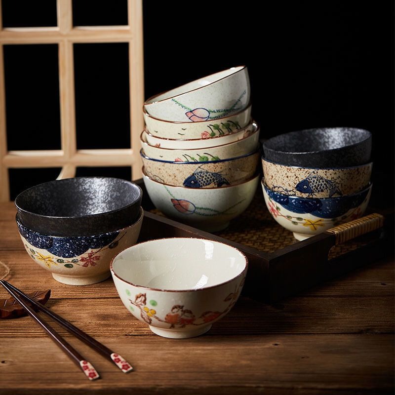 Japanese Pottery - Mangkuk Nasi Keramik Gaya Jepang 5