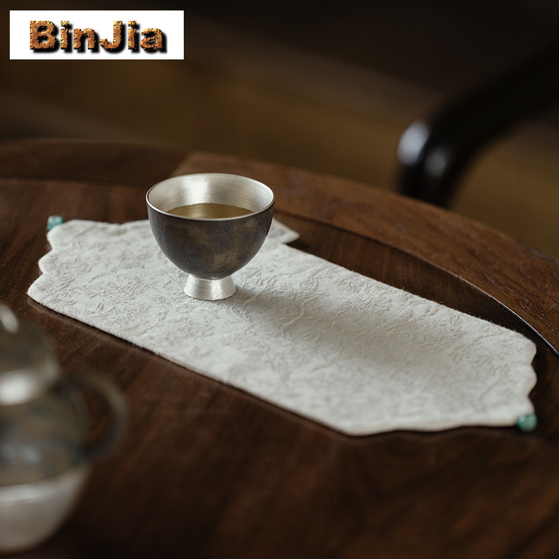 Alas Meja Teh Katun Linen Gaya - Japanese Tea ulasan dan harga