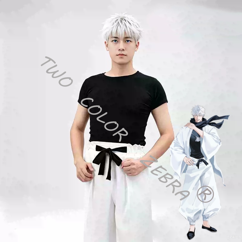 Kostum Cosplay Gojo Satoru dar - Japanese Fan ulasan dan harga