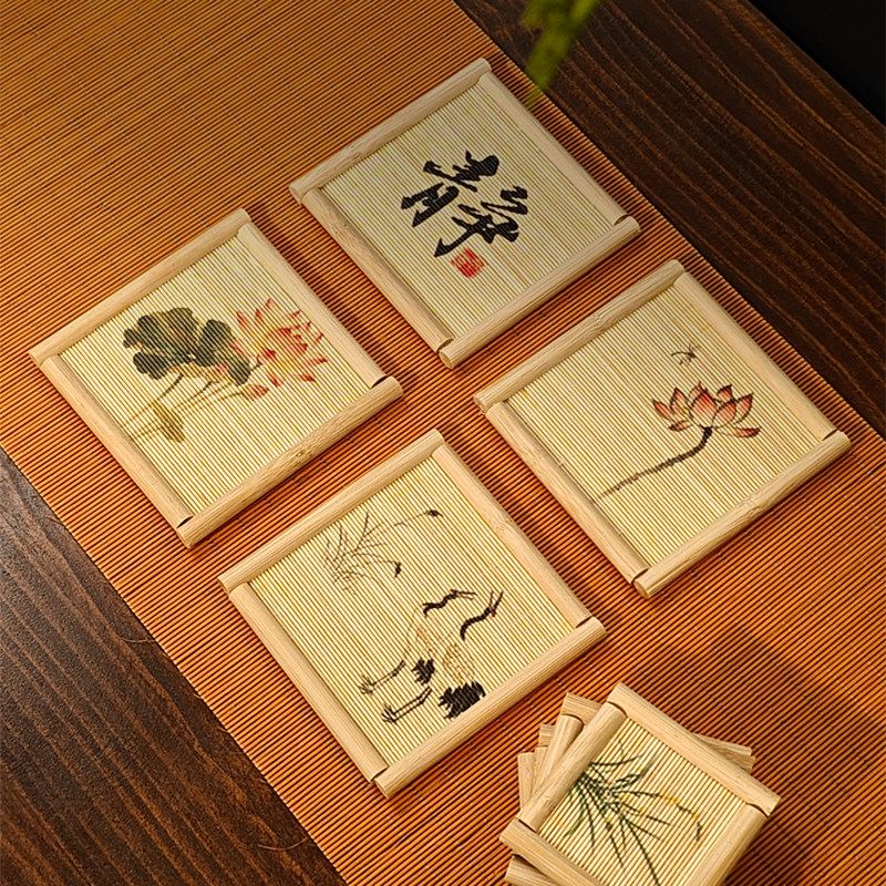 Set 5 Alas Cangkir Teh Bambu A - Japanese Tea ulasan dan harga