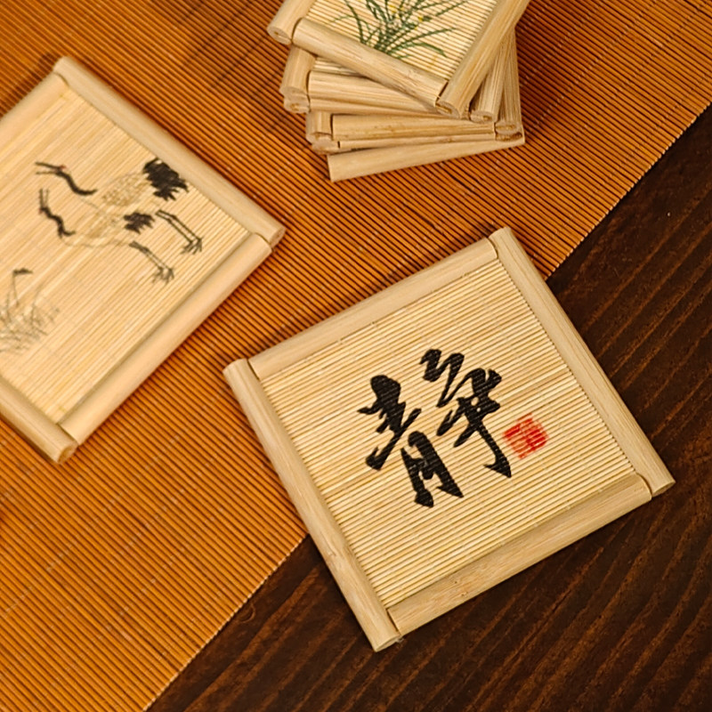 Set 5 Alas Cangkir Teh Bambu A - Japanese Tea ulasan dan harga