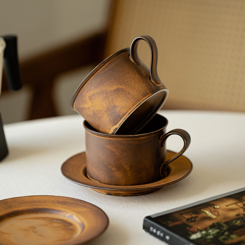 Set Cangkir dan Piring Kopi Re - Japanese Pottery ulasan dan harga