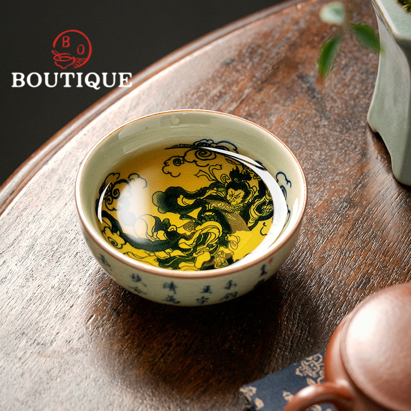 100ml tanah liat tua biru dan  - Japanese Pottery ulasan dan harga